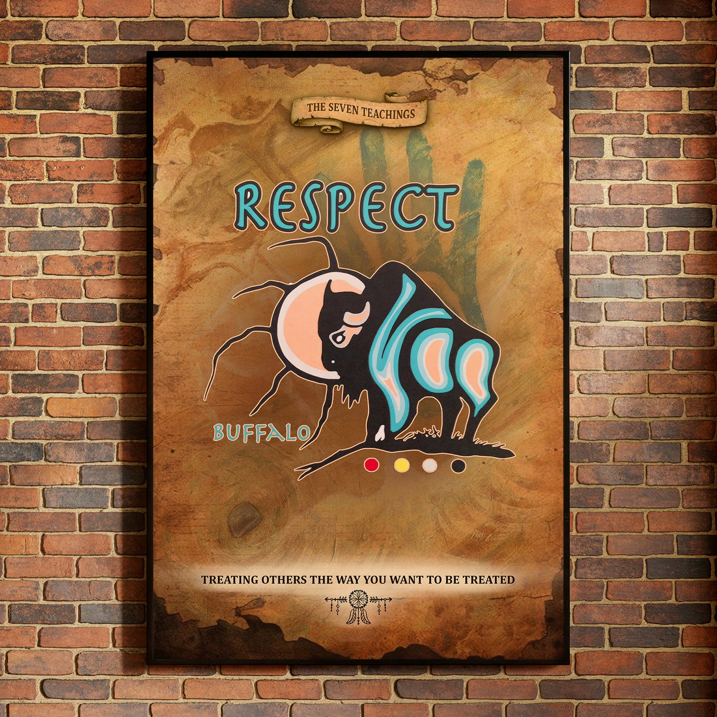 The Seven Sacred Laws - Respect Native American Poster/Canvas