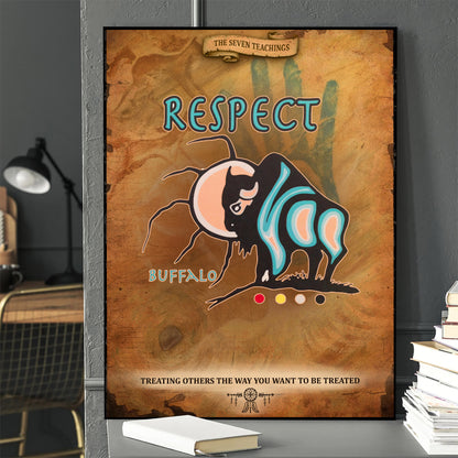 The Seven Sacred Laws - Respect Native American Poster/Canvas