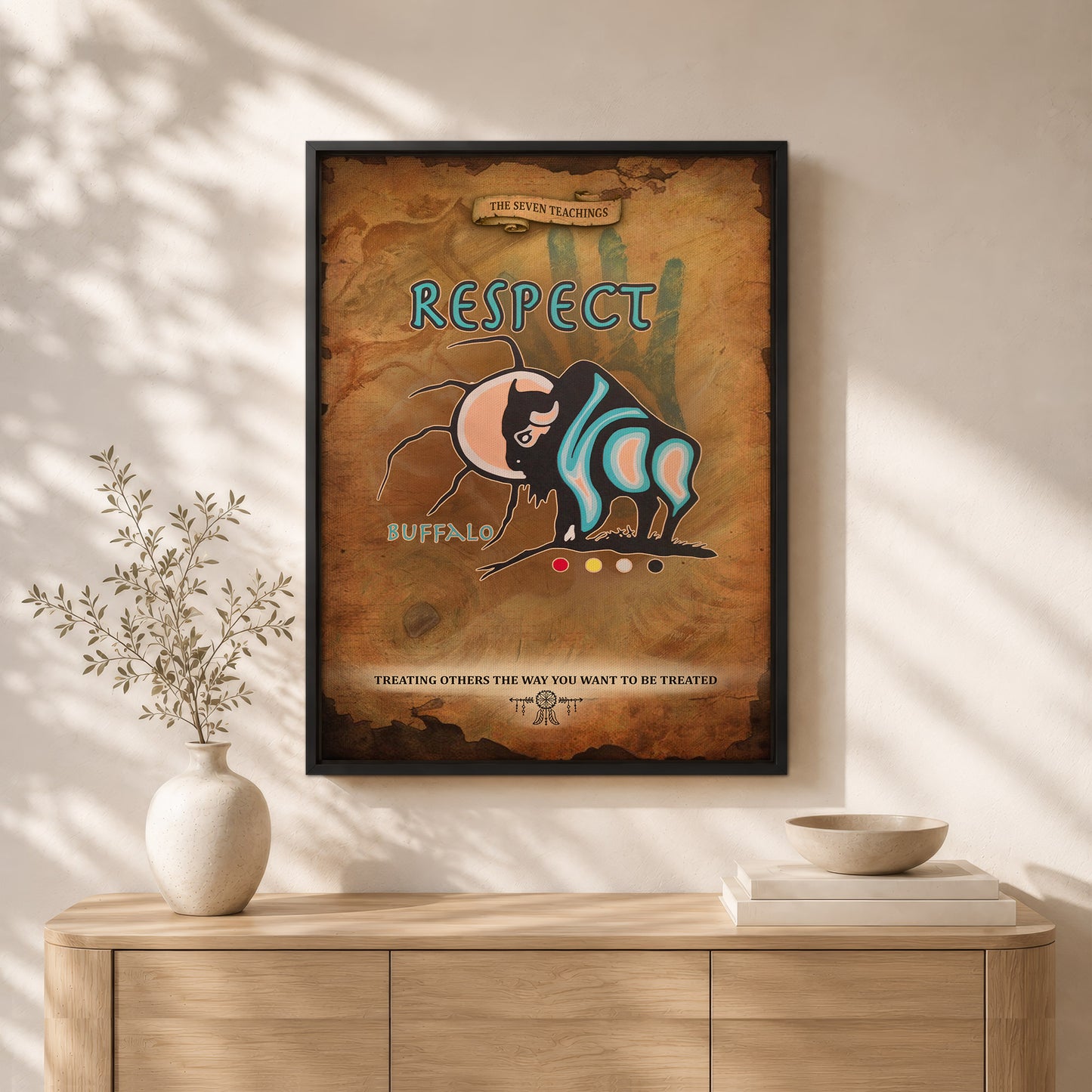 The Seven Sacred Laws - Respect Native American Poster/Canvas