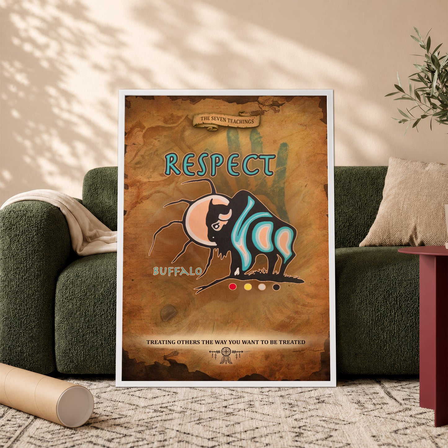 The Seven Sacred Laws - Respect Native American Poster/Canvas