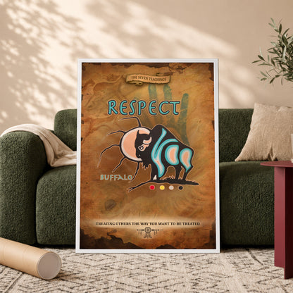 The Seven Sacred Laws - Respect Native American Poster/Canvas