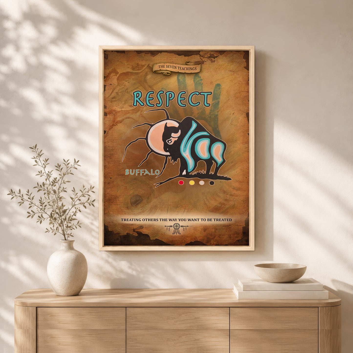 The Seven Sacred Laws - Respect Native American Poster/Canvas