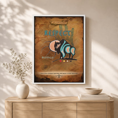 The Seven Sacred Laws - Respect Native American Poster/Canvas