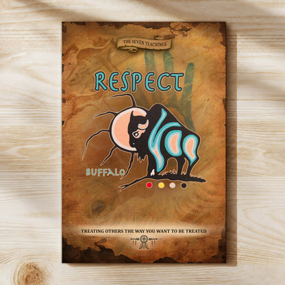 The Seven Sacred Laws - Respect Native American Poster/Canvas