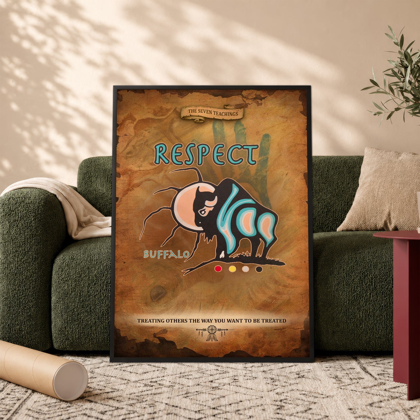 The Seven Sacred Laws - Respect Native American Poster/Canvas