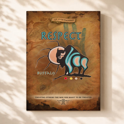 The Seven Sacred Laws - Respect Native American Poster/Canvas