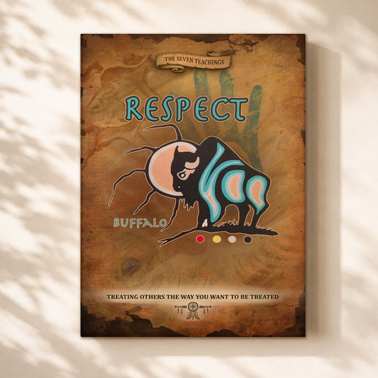 The Seven Sacred Laws - Respect Native American Poster/Canvas