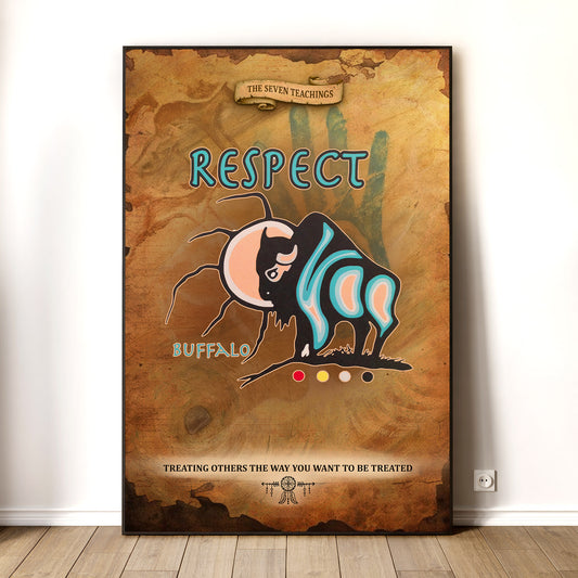 The Seven Sacred Laws - Respect Native American Poster/Canvas