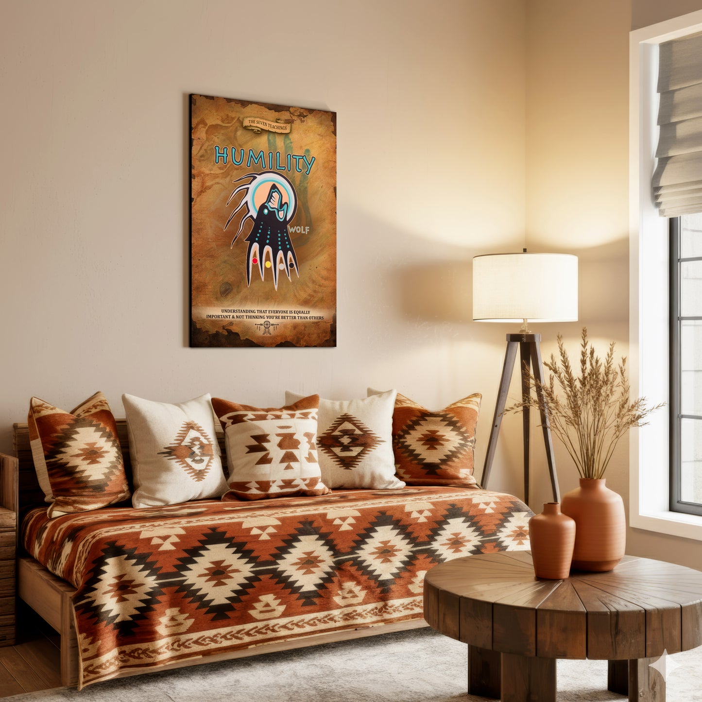 The Seven Sacred Laws - Humility Native American Poster/Canvas