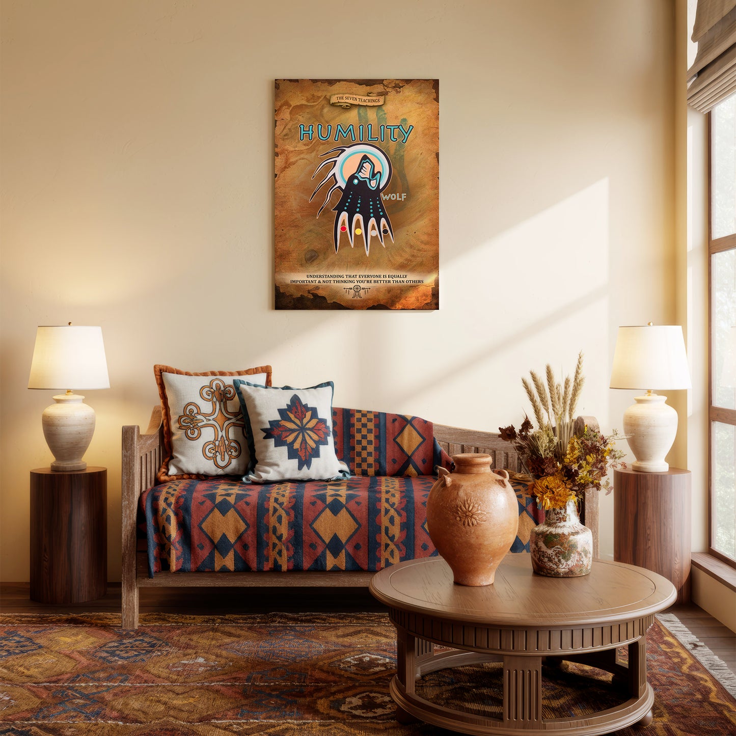The Seven Sacred Laws - Humility Native American Poster/Canvas