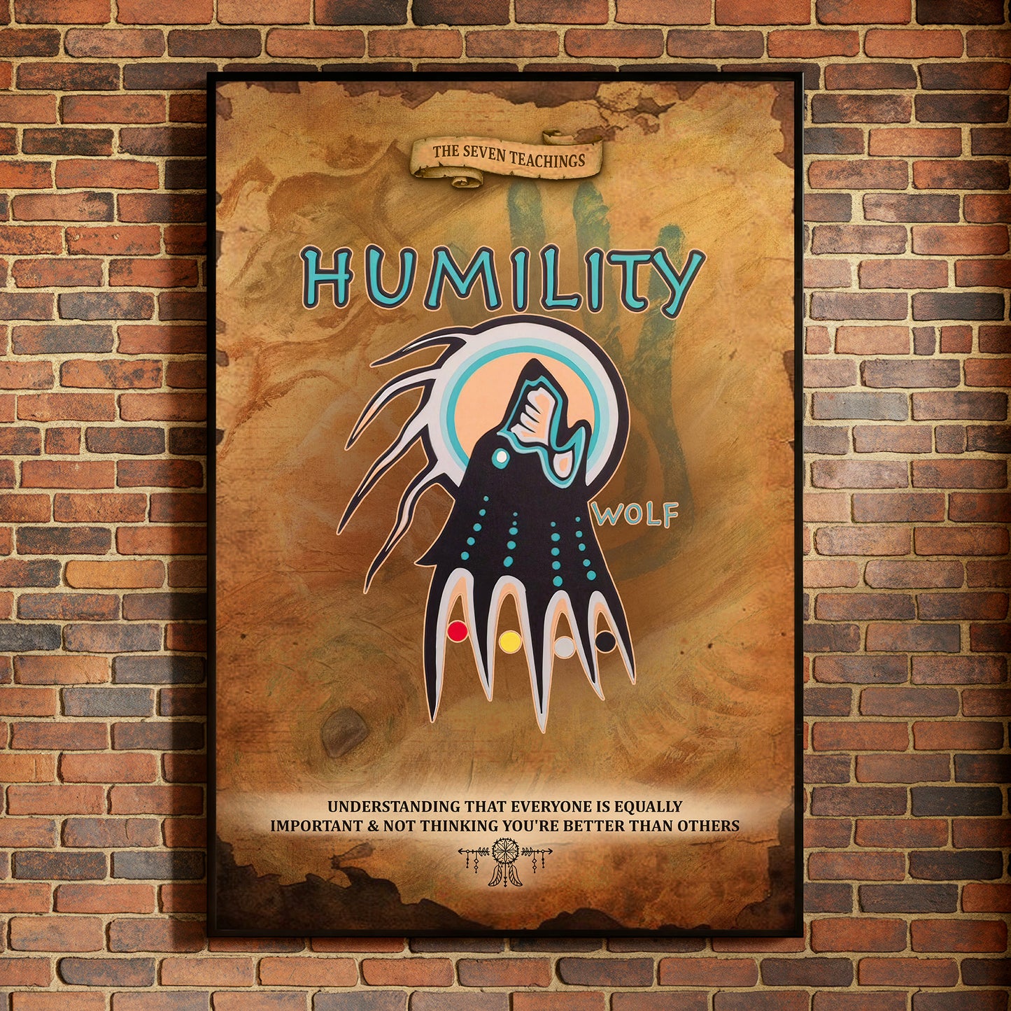 The Seven Sacred Laws - Humility Native American Poster/Canvas