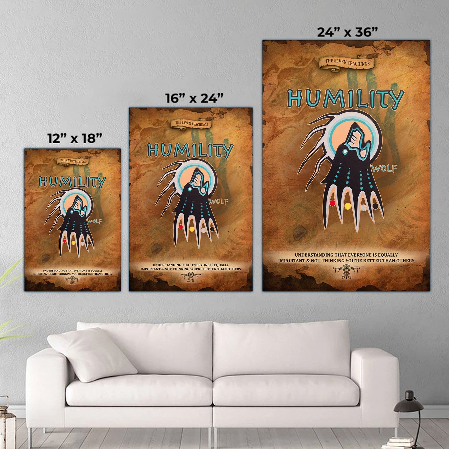 The Seven Sacred Laws - Humility Native American Poster/Canvas