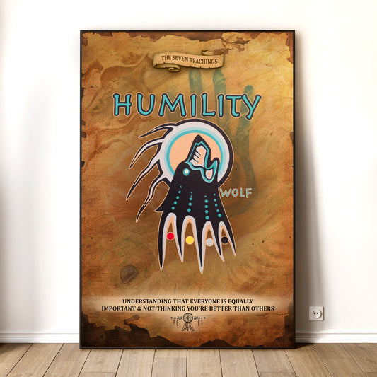 The Seven Sacred Laws - Humility Native American Poster/Canvas