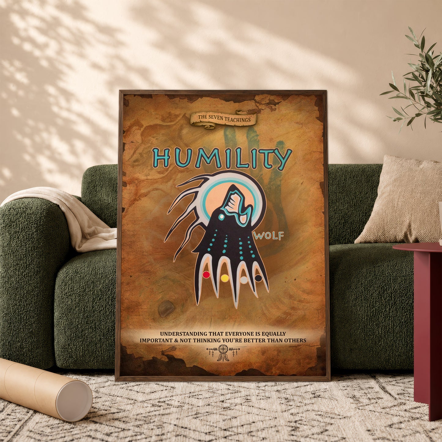 The Seven Sacred Laws - Humility Native American Poster/Canvas
