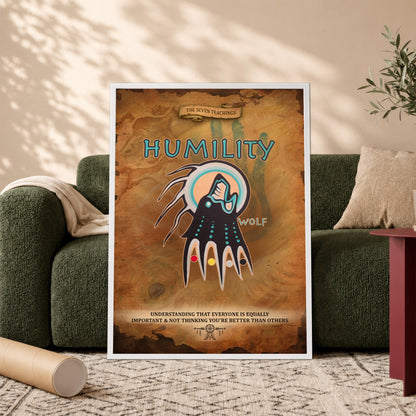 The Seven Sacred Laws - Humility Native American Poster/Canvas