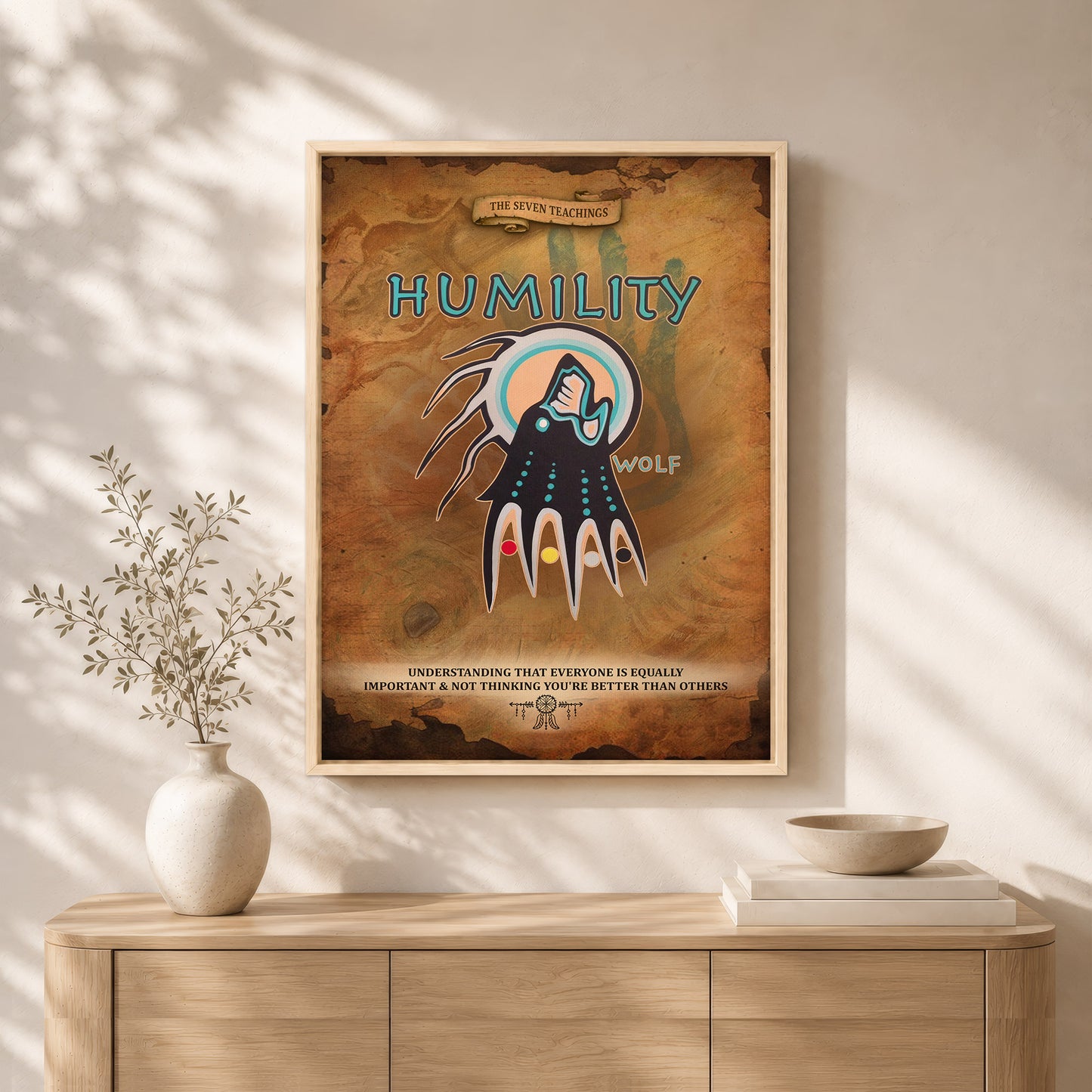 The Seven Sacred Laws - Humility Native American Poster/Canvas