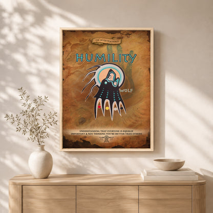 The Seven Sacred Laws - Humility Native American Poster/Canvas