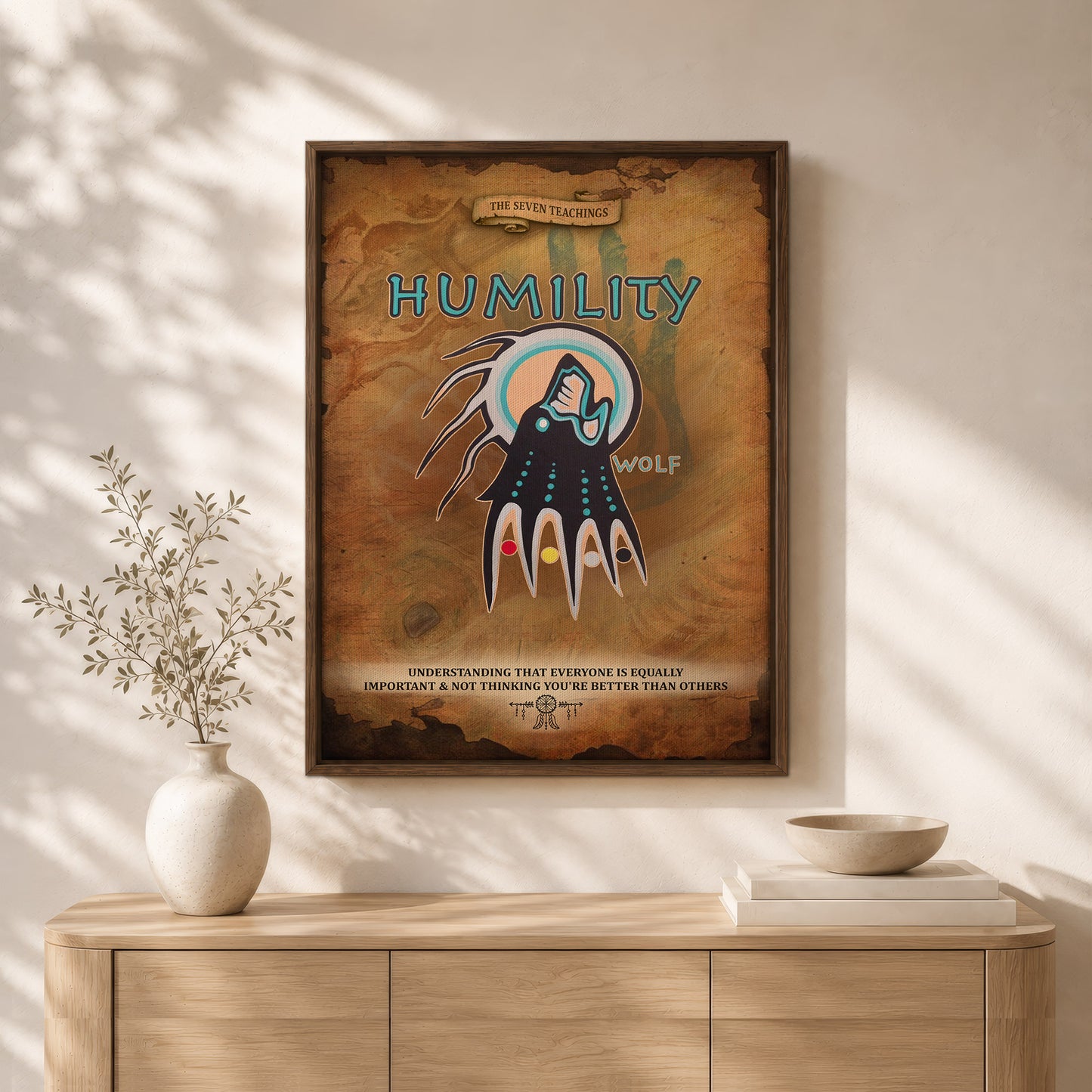 The Seven Sacred Laws - Humility Native American Poster/Canvas