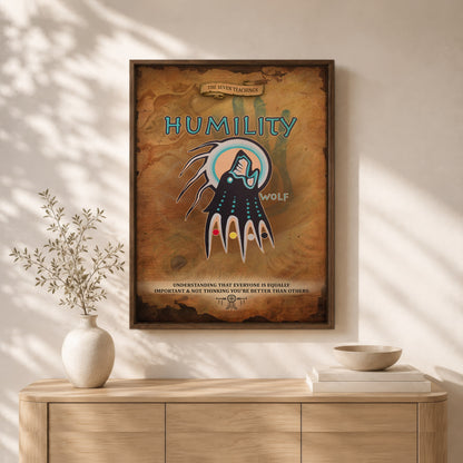 The Seven Sacred Laws - Humility Native American Poster/Canvas
