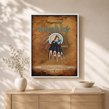 The Seven Sacred Laws - Humility Native American Poster/Canvas