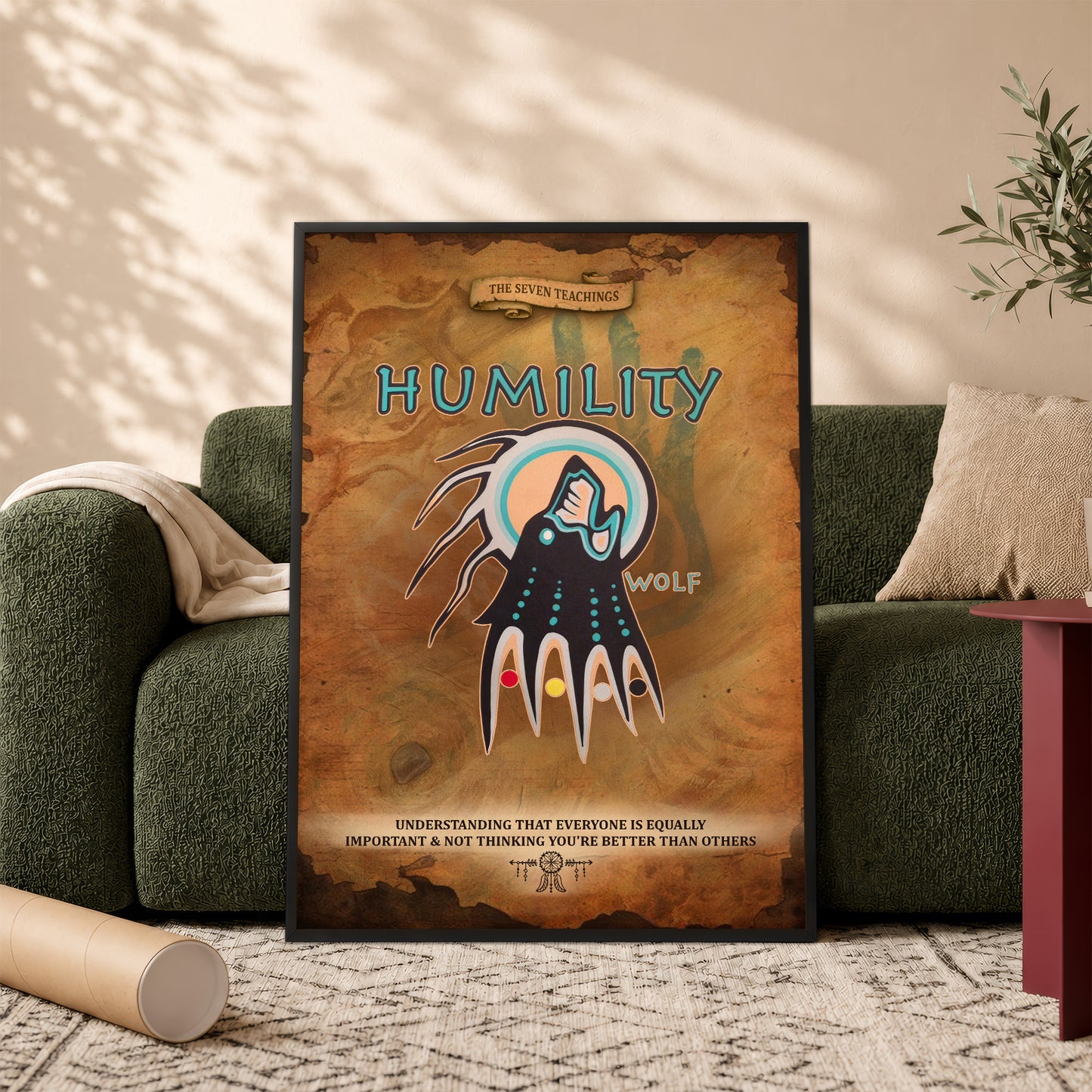 The Seven Sacred Laws - Humility Native American Poster/Canvas