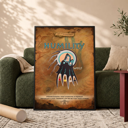 The Seven Sacred Laws - Humility Native American Poster/Canvas