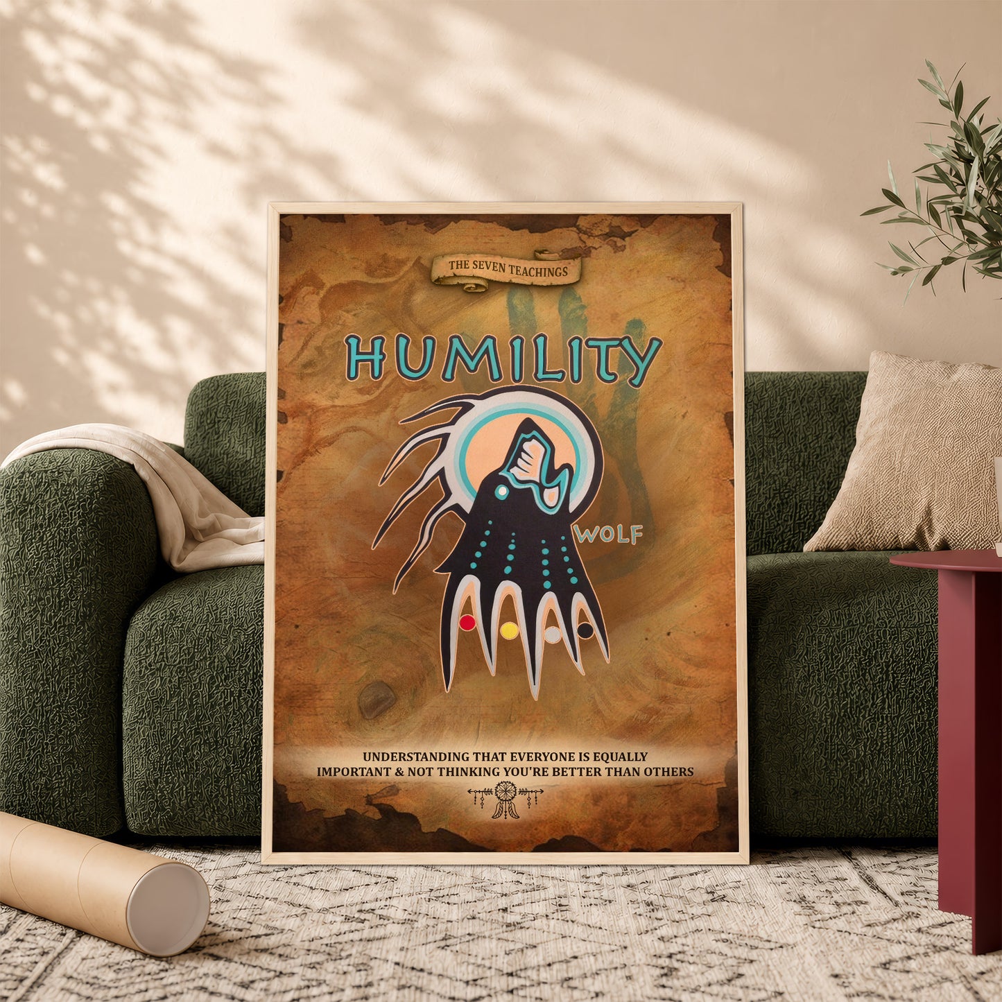 The Seven Sacred Laws - Humility Native American Poster/Canvas