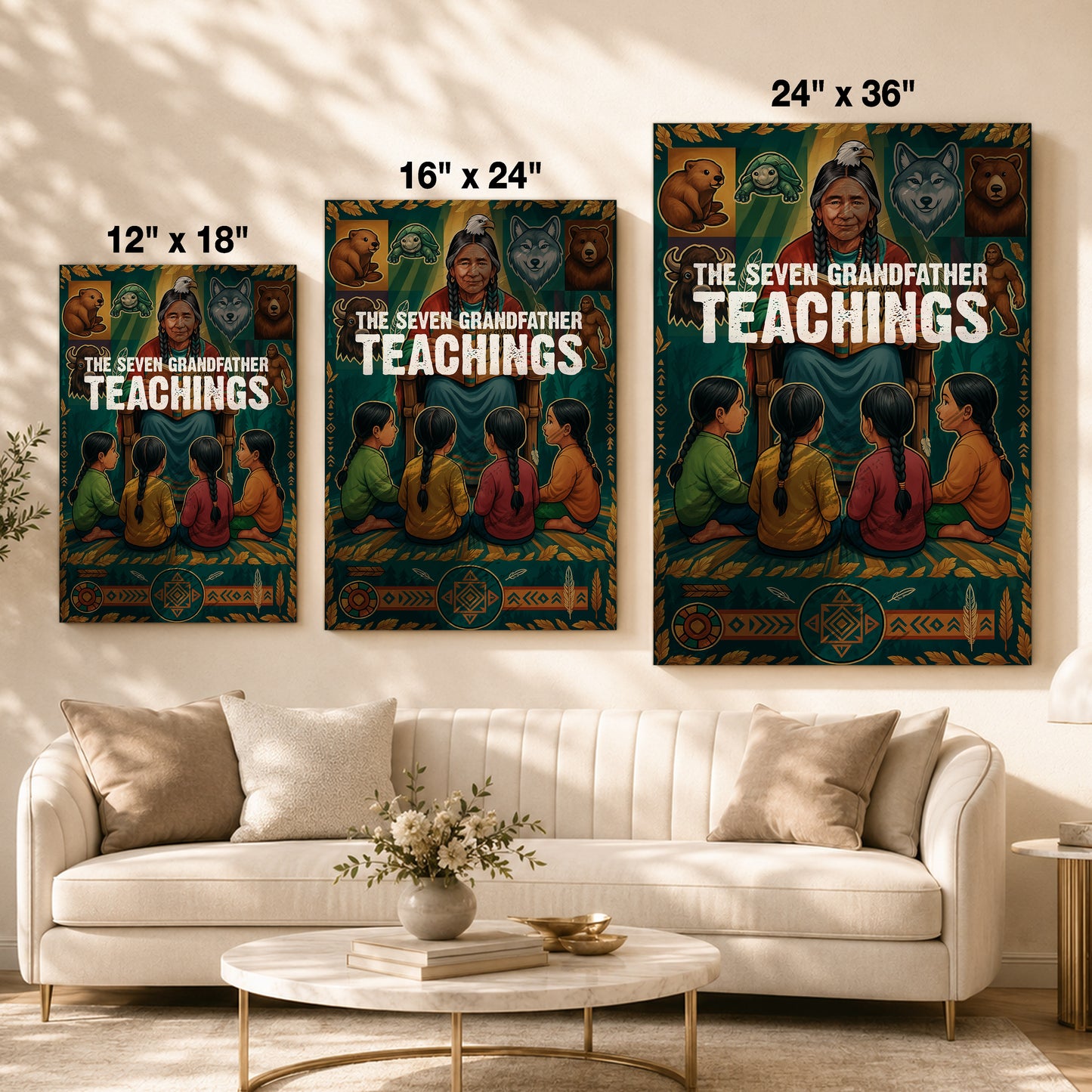 The Seven Grandfather Teachings Poster/Canvas