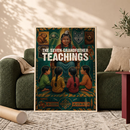 The Seven Grandfather Teachings Poster/Canvas