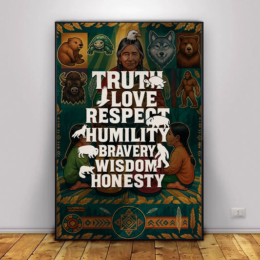Seven Teachings Animals Graphic Poster/Canvas