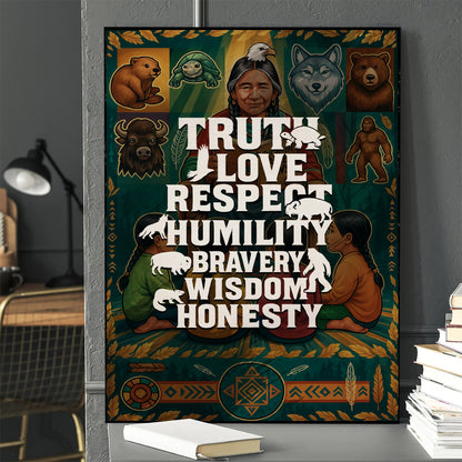 Seven Teachings Animals Graphic Poster/Canvas