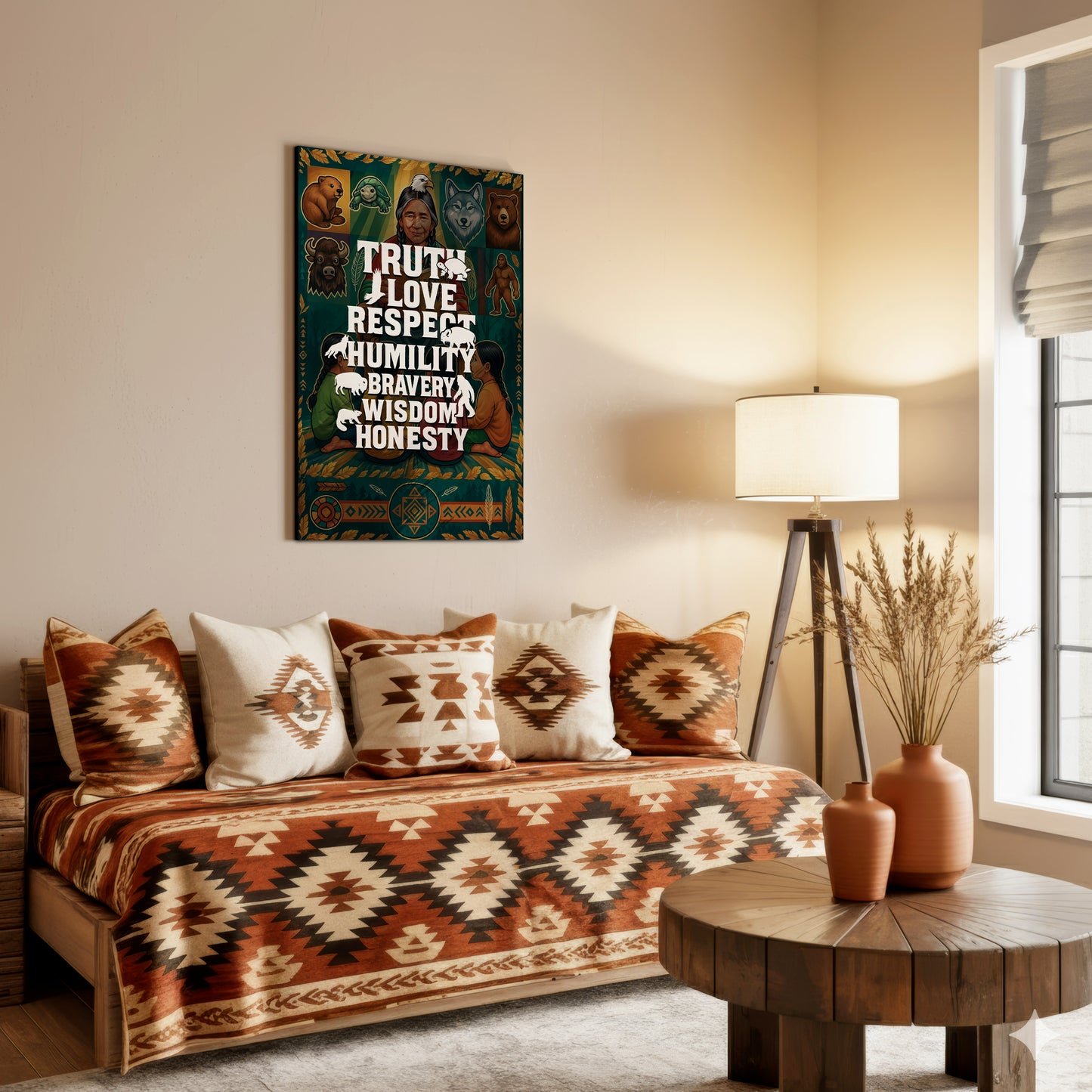 Seven Teachings Animals Graphic Poster/Canvas