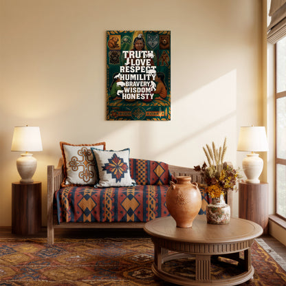 Seven Teachings Animals Graphic Poster/Canvas