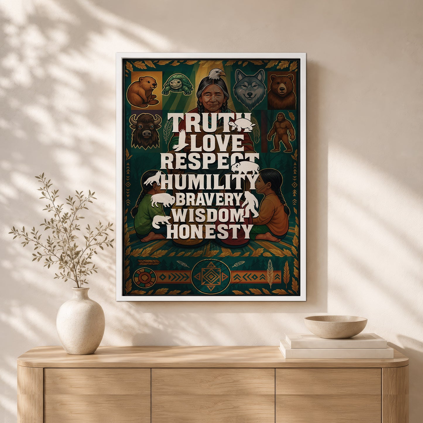 Seven Teachings Animals Graphic Poster/Canvas