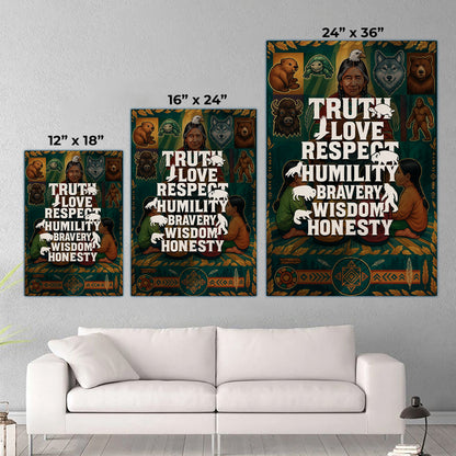 Seven Teachings Animals Graphic Poster/Canvas