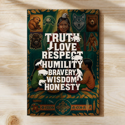Seven Teachings Animals Graphic Poster/Canvas