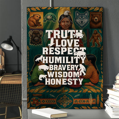 Seven Teachings Animals Graphic Poster/Canvas