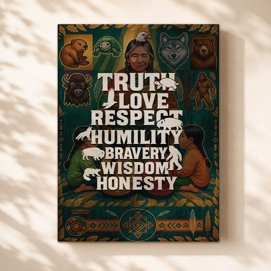 Seven Teachings Animals Graphic Poster/Canvas