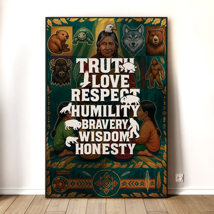 Seven Teachings Animals Graphic Poster/Canvas