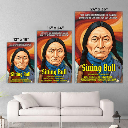 Sitting Bull Lakota Leader Quote Native American History Art Poster/Canvas