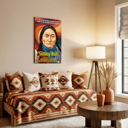 Sitting Bull Lakota Leader Quote Native American History Art Poster/Canvas
