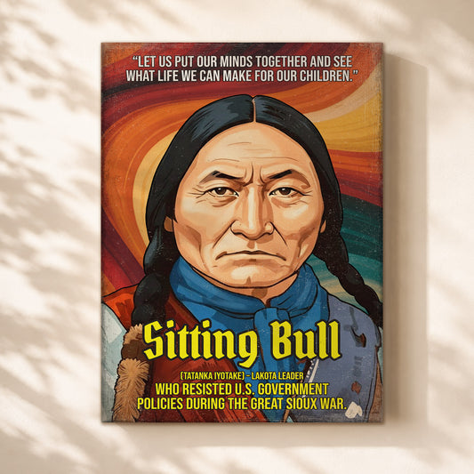 Sitting Bull Lakota Leader Quote Native American History Art Poster/Canvas