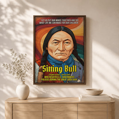Sitting Bull Lakota Leader Quote Native American History Art Poster/Canvas