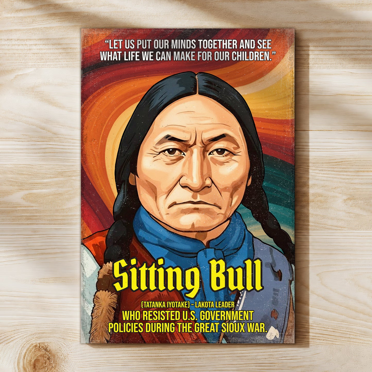 Sitting Bull Lakota Leader Quote Native American History Art Poster/Canvas