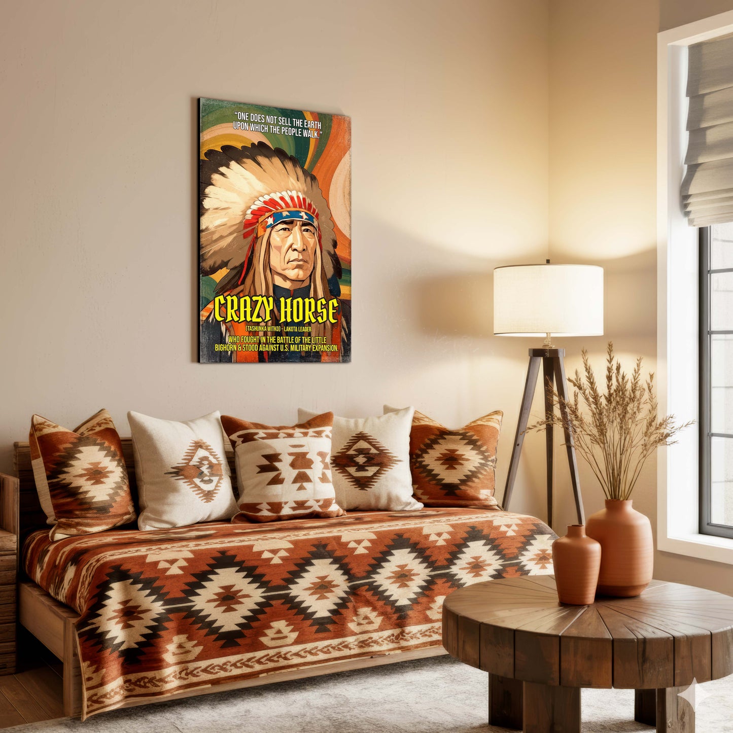 Crazy Horse Lakota Leader Quote Native American History Art Poster/Canvas