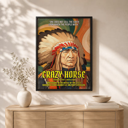 Crazy Horse Lakota Leader Quote Native American History Art Poster/Canvas