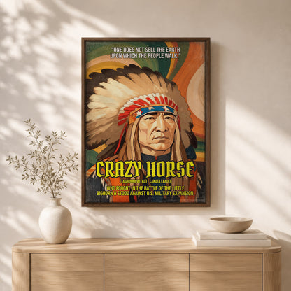 Crazy Horse Lakota Leader Quote Native American History Art Poster/Canvas