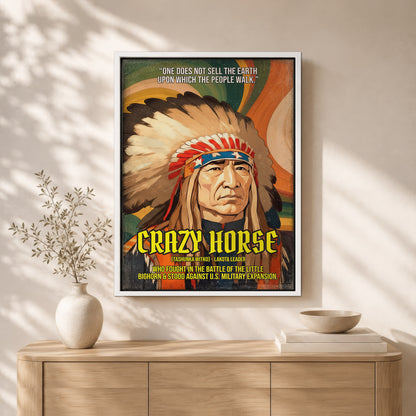 Crazy Horse Lakota Leader Quote Native American History Art Poster/Canvas