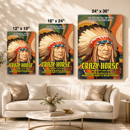 Crazy Horse Lakota Leader Quote Native American History Art Poster/Canvas
