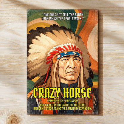 Crazy Horse Lakota Leader Quote Native American History Art Poster/Canvas